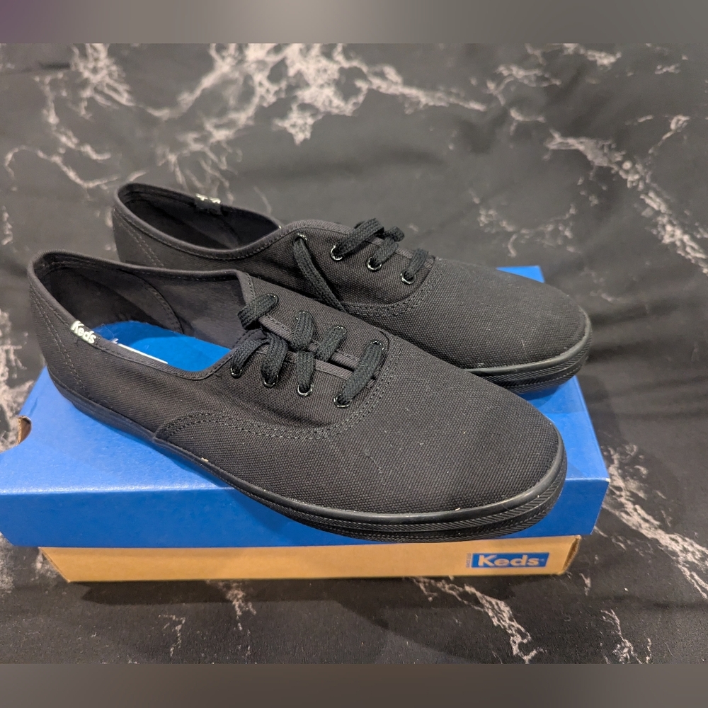 Black Keds Champion Seasonal Lace Up Fashion Sneaker